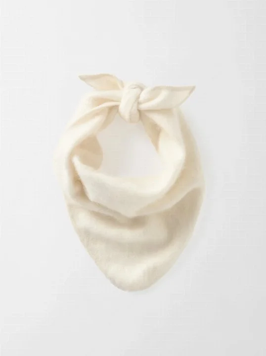 Schal Brushed Triangle Feather White