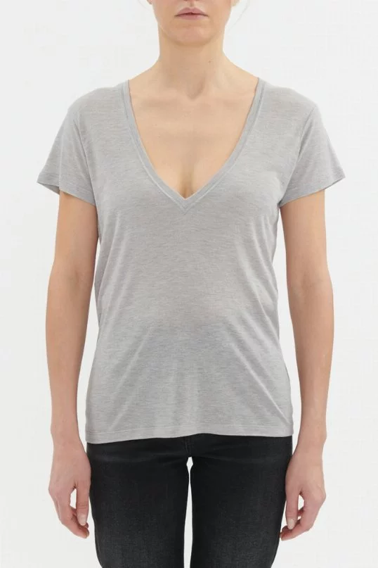 T-Shirt Yonca in Mixed Grey