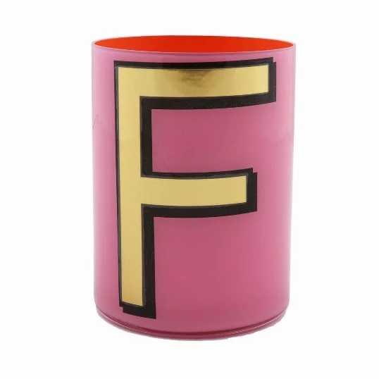 Pencil Pot Buchstabe F Pink