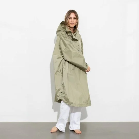 Regenmantel in Leo Splashes Olive/Pale Olive