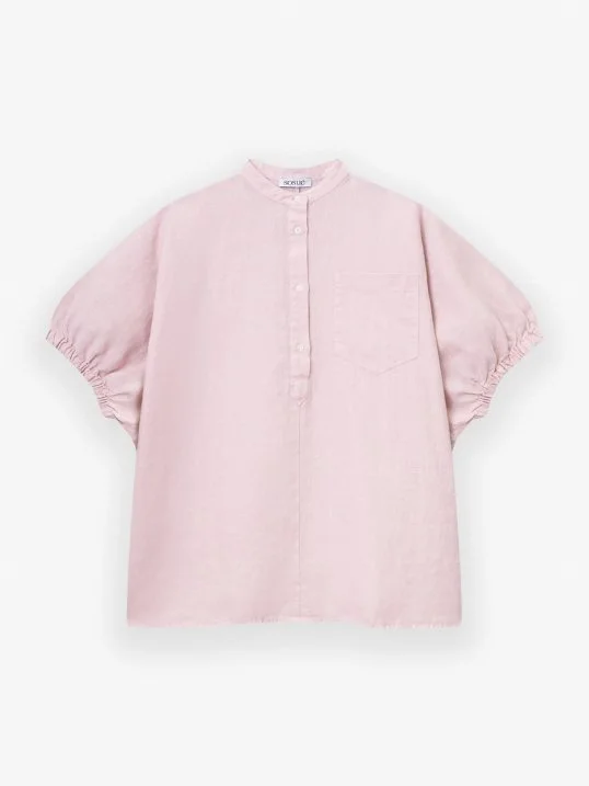 Bluse Cowboy Button Linen Blush
