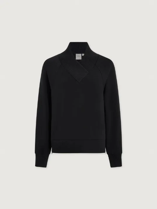Sweater Macie Zip Hem Black