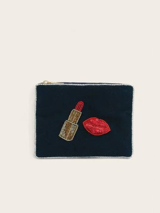 Tasche Lipstick in Schwarz