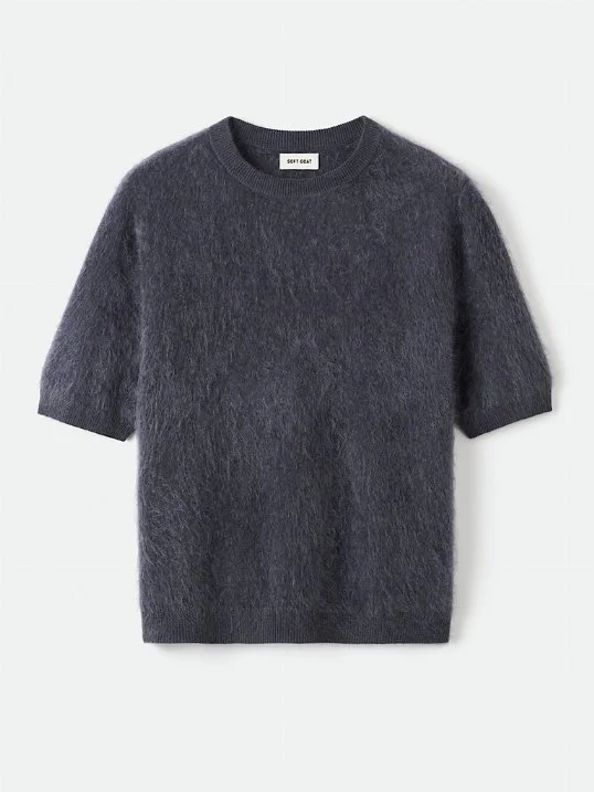 Pullover Brushed Short Sleeve Anthracite