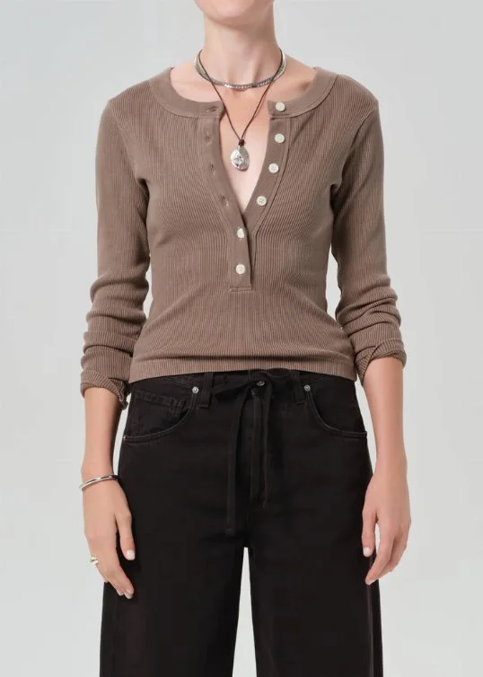 Longsleeve Varra Henley Coca