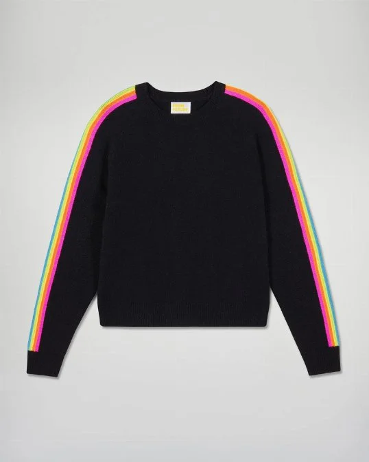 Pullover Stripes Black/Multicolor