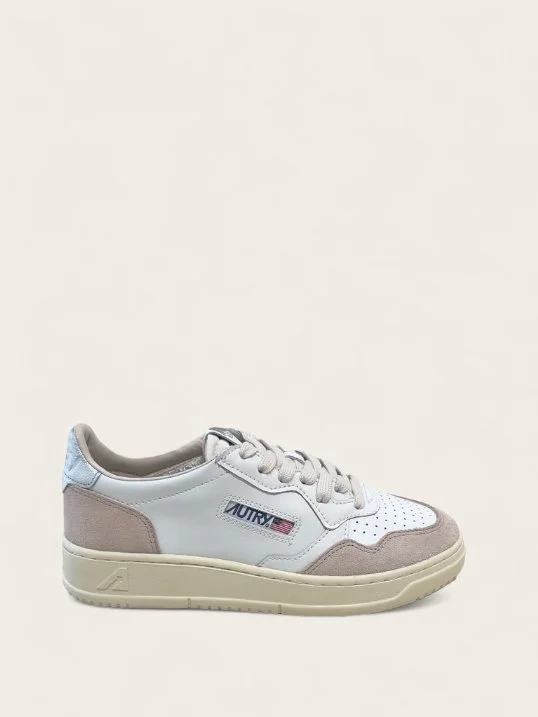 Sneaker Leather Suede Weiß/Silver