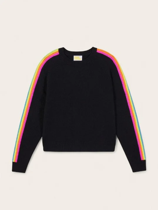 Pullover Stripes Black/Multicolor