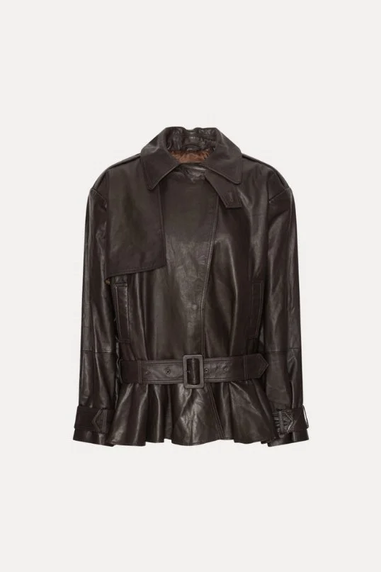 Biker Lederjacke Dark Brown