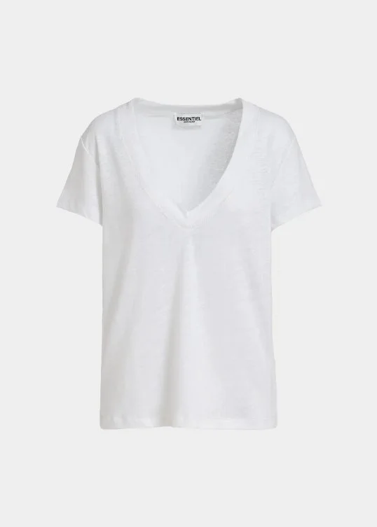 T-Shirt Fargo Leinen Weiß