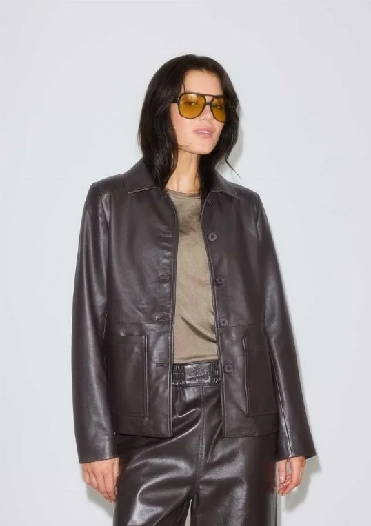 Lederjacke Fenn Braun