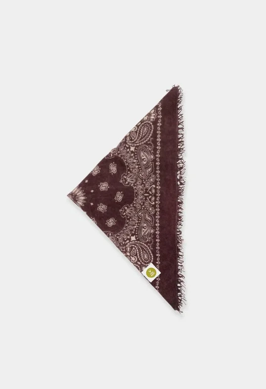 Tuch Bandana Cashmere Paisley O mit Fransen
