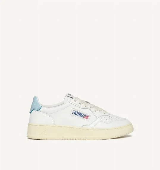 Sneaker Leder White/Blue