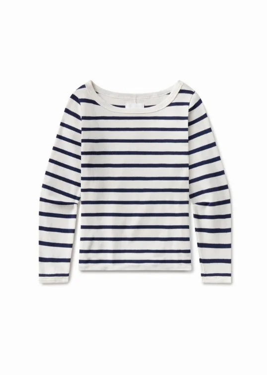 Shirt Boat Neck Slim Azure