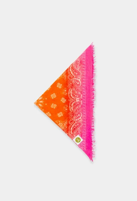 Tuch Bandana Cashmere Paisley AM mit Fransen