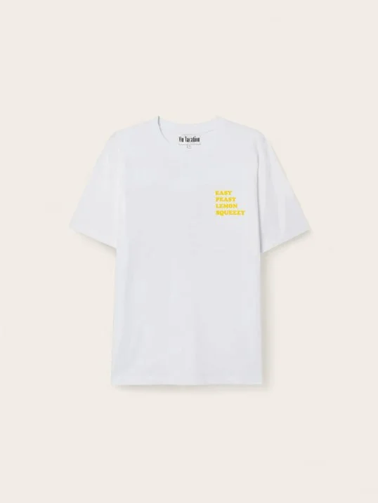 T-Shirt EASY PEASY LEMON SQUEEZY Weiß