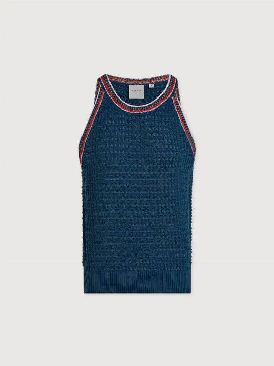 Top Aberg Knit Heron Blue