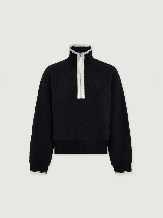 Sweater Anika Half-Zip Fleece Black