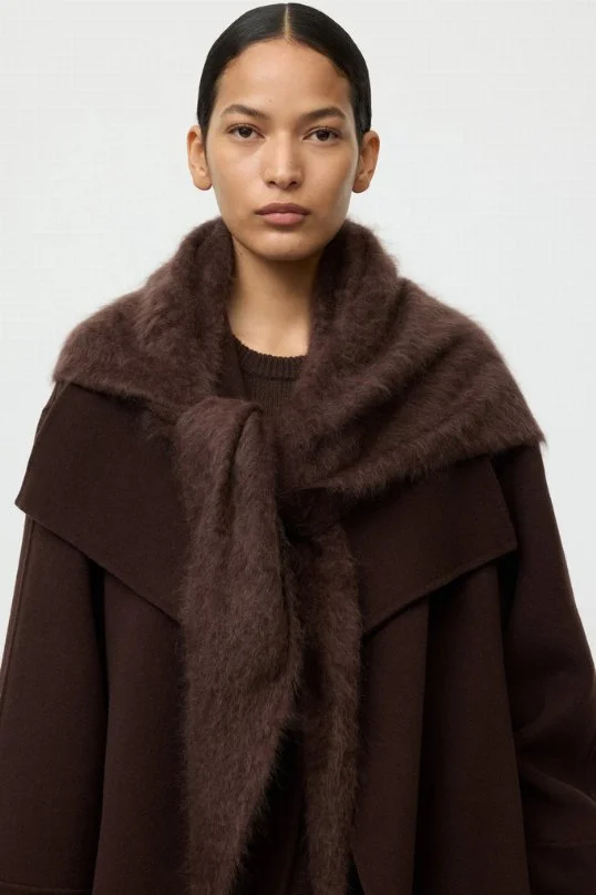 Schal Cashmere gebrushed Mocha