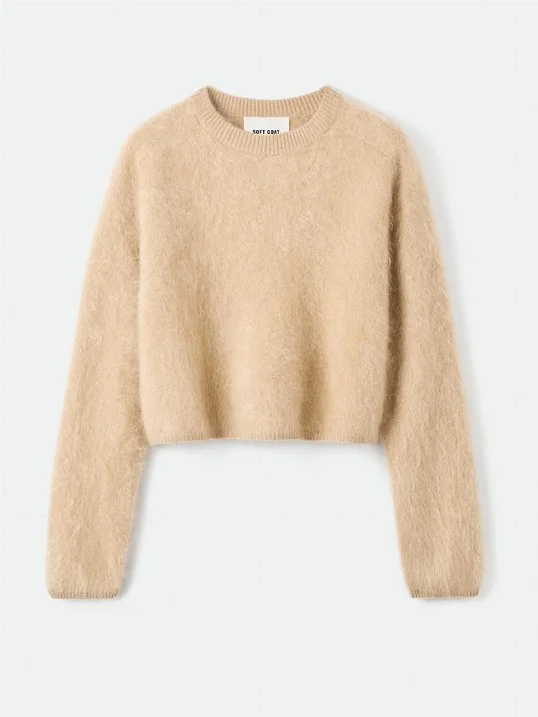 Pullover Brushed Crewneck Camel