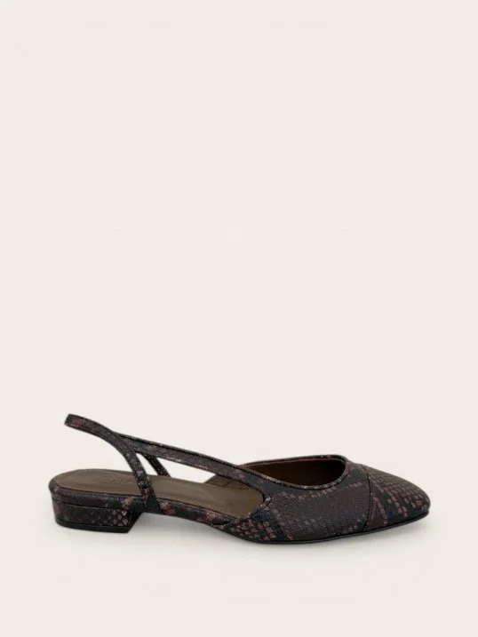 Slingpumps Luisa Marron Snake