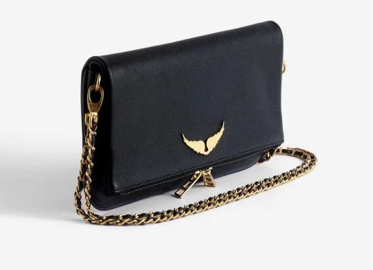 Tasche Rock Grained Leather Ink Gold