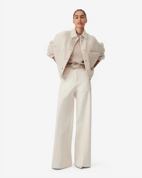 Jacke Sezra in Beige/Ecru