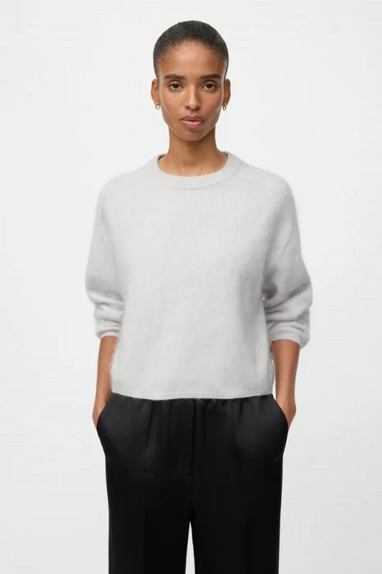 Pullover Brushed Crewneck Quiet Grey