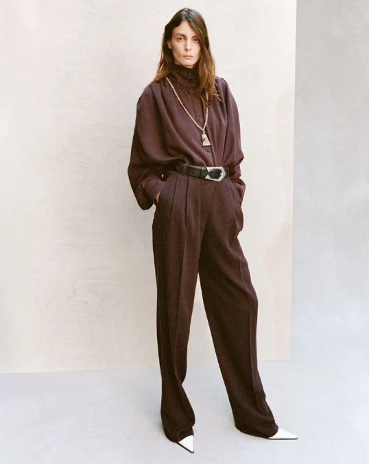 Hose Chasing in Oxblood Denim