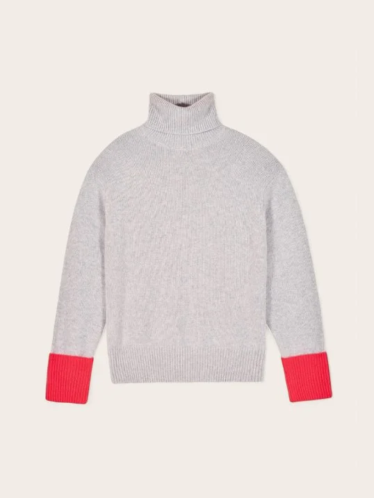 Pullover Grey Cuffs Neon