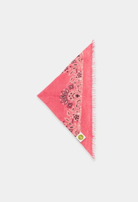 Tuch Bandana Cashmere Paisley Y mit Fransen