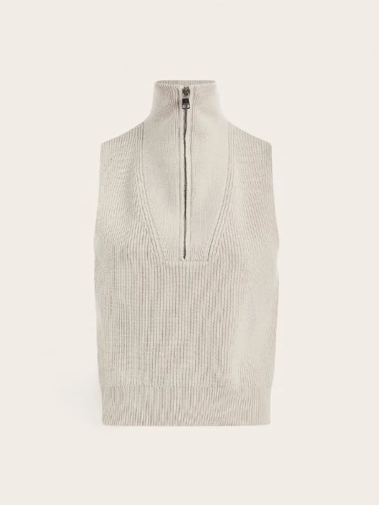 Pullunder Amina Half Zip Silver Birch