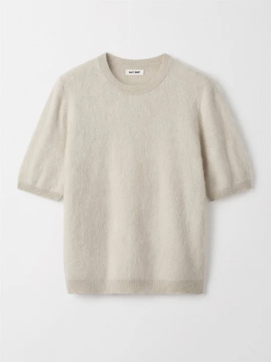 Pullover Brushed Short Sleeve Chalk