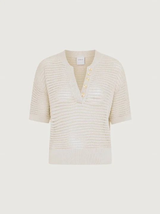 Top Callie Knit White