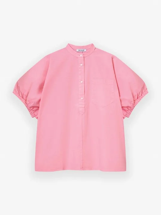 Bluse Cowboy Button Cotton Pink