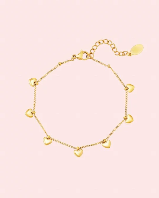 Armband little Hearts Gold