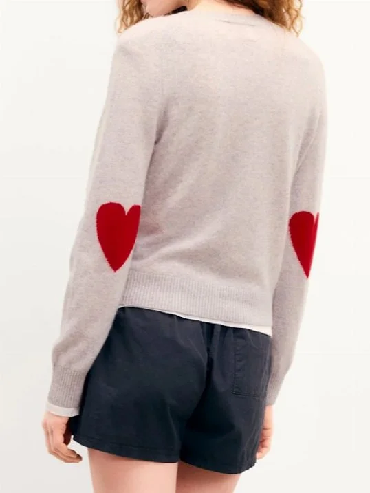 Pullover Hearts in Grey