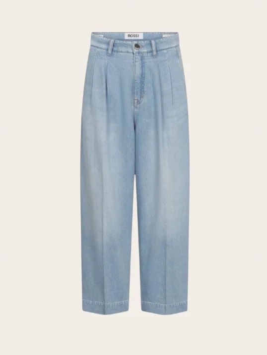 Hose Noa Crop Leinen Mix Denim