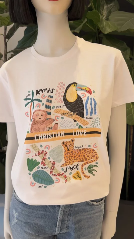 T-Shirt mit Print Jungle