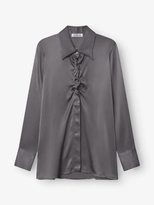 Bluse Ella Shiny Grey