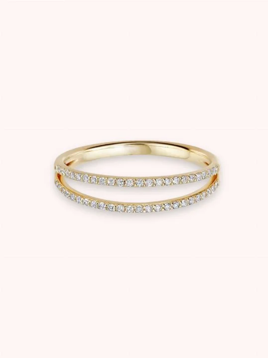Ring Double Gold 18K