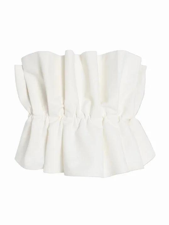 Top Pleat White