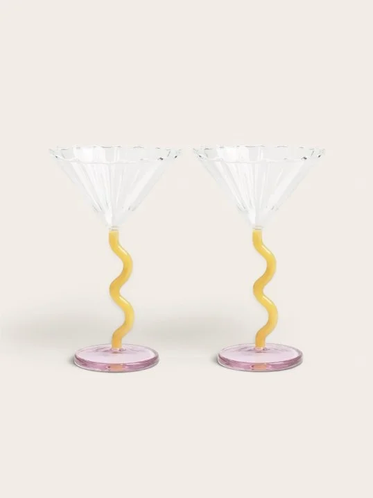 Glas Set Coupe Curve Caramel