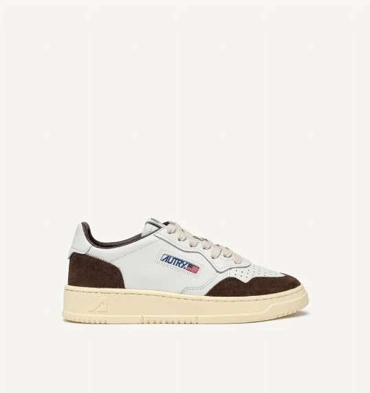 Sneaker Medalist Soft Leather Suede White/Mogano