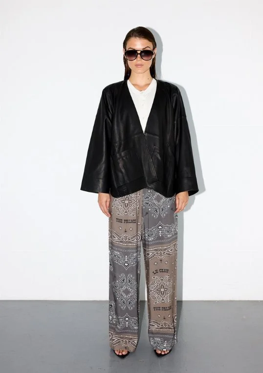 Lederjacke Elson Leather Jacket Black