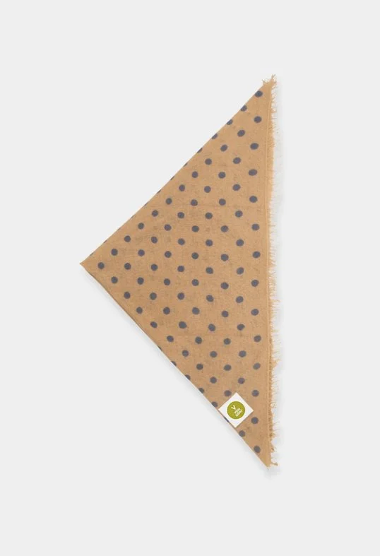 Tuch Bandana Polka Dots Sand/Delia Blue