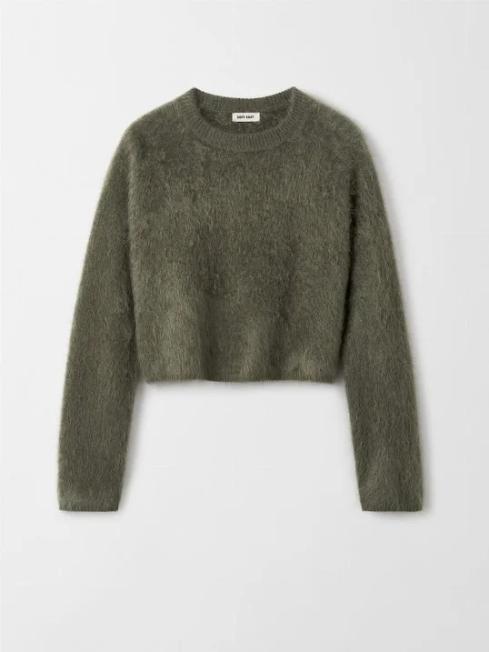 Pullover Brushed Crewneck Olive