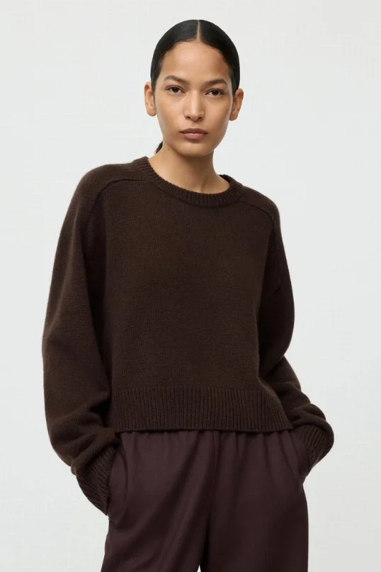 Pullover Cashmere Top Mocha