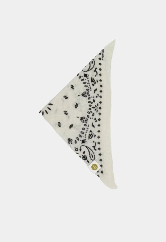 Tuch Bandana Calvina Paisley U White/Black