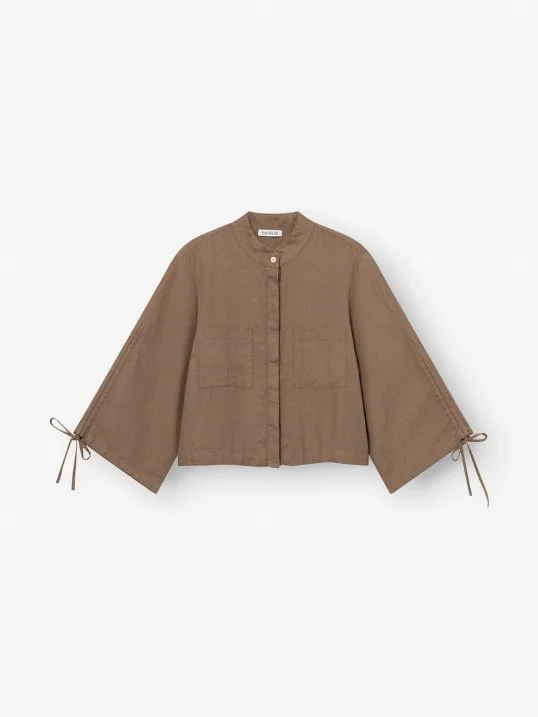 Bluse Mary Linen Soft Brown